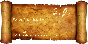 Sikula Judit névjegykártya