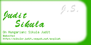 judit sikula business card